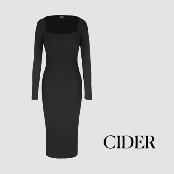 CIDER Ribbed Midi Dress - Picture 1 of 6